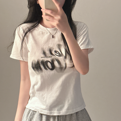 半袖Tシャツ レタリング半袖Tシャツ WHITE