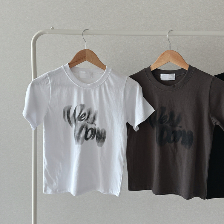 レタリング半袖Tシャツ