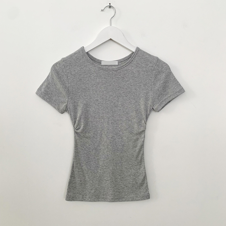 サイドシャーリングスリムフィット半袖Tシャツ