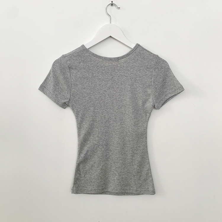 サイドシャーリングスリムフィット半袖Tシャツ