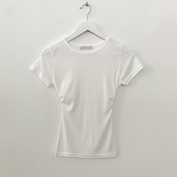 サイドシャーリングスリムフィット半袖Tシャツ