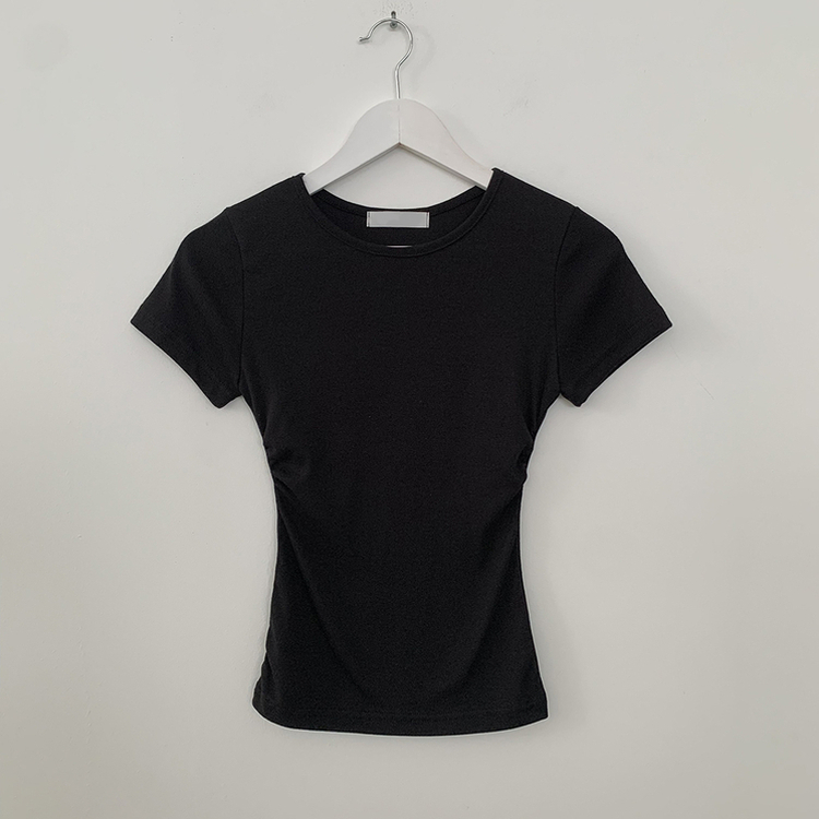 サイドシャーリングスリムフィット半袖Tシャツ