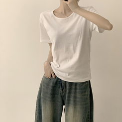 半袖Tシャツ ラウンドベーシック半袖Tシャツ(6color) IVORY