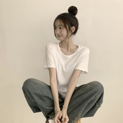 半袖Tシャツ ラウンドベーシック半袖Tシャツ(6color) IVORY