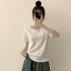 半袖Tシャツ ラウンドベーシック半袖Tシャツ(6color) IVORY