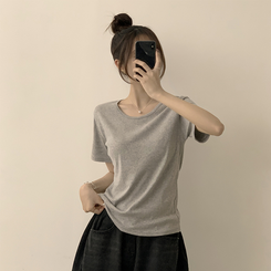 半袖Tシャツ ラウンドベーシック半袖Tシャツ(6color) GREY