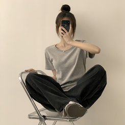 半袖Tシャツ ラウンドベーシック半袖Tシャツ(6color) GREY