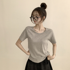 半袖Tシャツ ラウンドベーシック半袖Tシャツ(6color) GREY