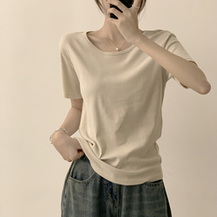 半袖Tシャツ ラウンドベーシック半袖Tシャツ(6color) BEIGE