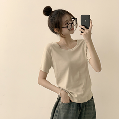 半袖Tシャツ ラウンドベーシック半袖Tシャツ(6color) BEIGE