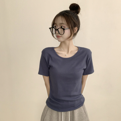 半袖Tシャツ ラウンドベーシック半袖Tシャツ(6color) NAVY