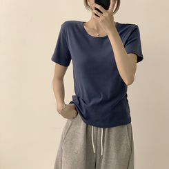 半袖Tシャツ ラウンドベーシック半袖Tシャツ(6color) NAVY