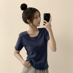 半袖Tシャツ ラウンドベーシック半袖Tシャツ(6color) NAVY
