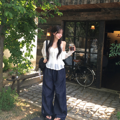 バックバッグ・スクールバッグ ナイロンストラップミニバックパック BLACK