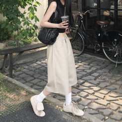 ショートパンツ 【丈別】ポイントスナップコットンワイドバミューダパンツ WHITE