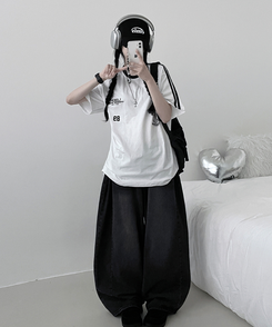 89トラックライン半袖Tシャツ WHITE