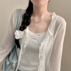 カーディガン パンチングサマーカーディガンサル BEIGE
