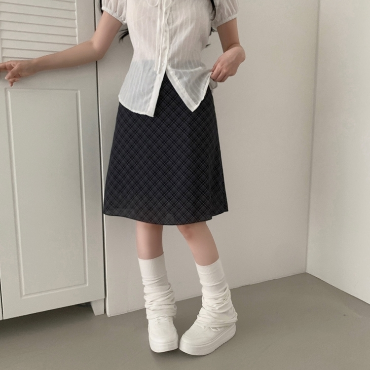 パステルシフォンフレアミディスカート BLACK