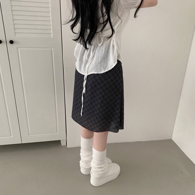 パステルシフォンフレアミディスカート BLACK