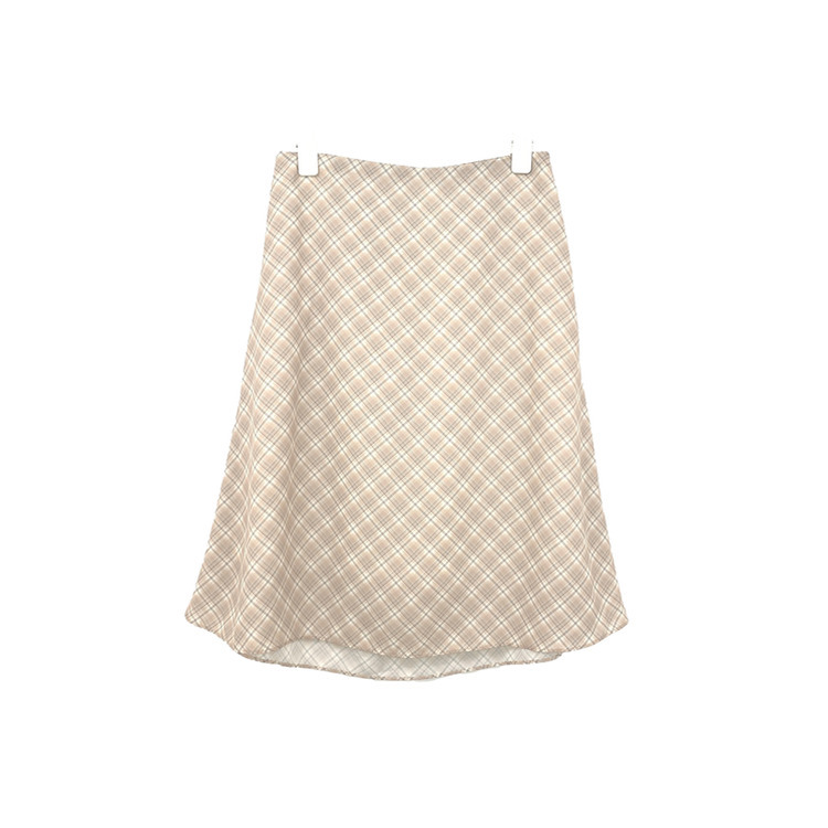 パステルシフォンフレアミディスカート