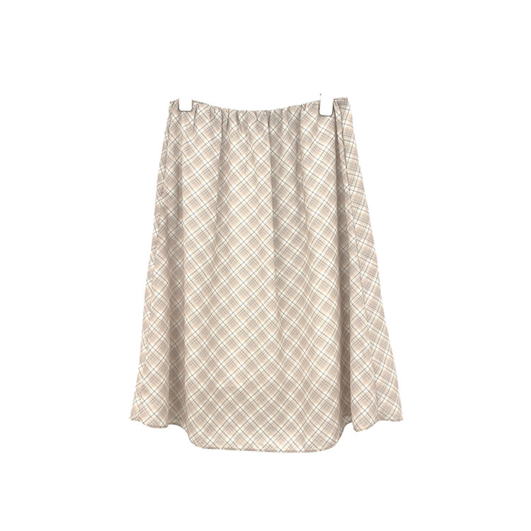 パステルシフォンフレアミディスカート