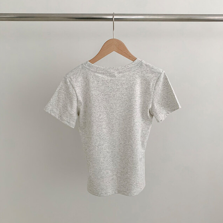 レタリングスリムクロップ半袖Tシャツ