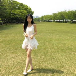 ティアードスワンミニワンピース WHITE