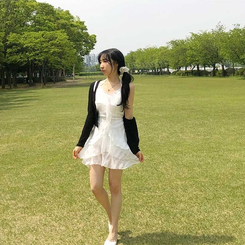 ティアードスワンミニワンピース WHITE