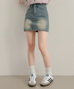 ミニスカート ビンテージデニムスカート LIGHT DENIM