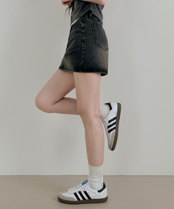 ミニスカート ビンテージデニムスカート BLACK DENIM