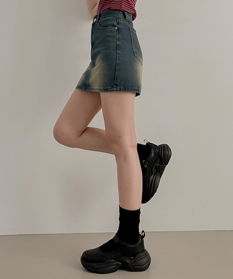 ビンテージデニムスカート DEEP DENIM