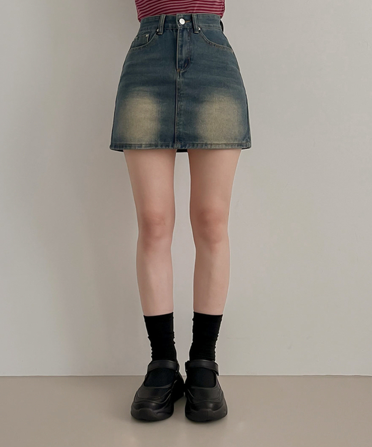 ビンテージデニムスカート DEEP DENIM