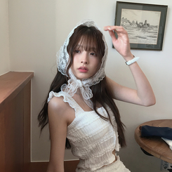 ヘアアクセサリー レース頭巾 IVORY