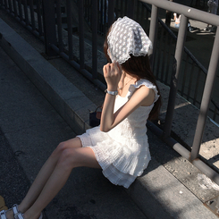 ヘアアクセサリー レース頭巾 IVORY