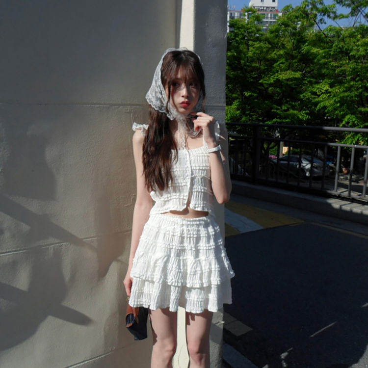 レース頭巾 IVORY