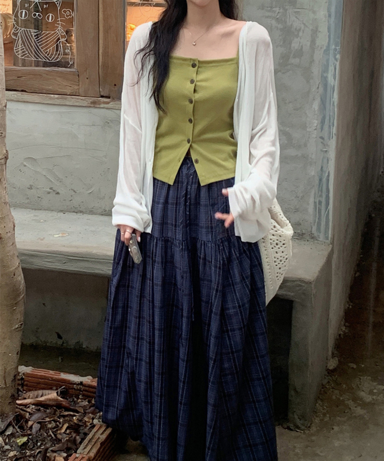 レイヤードボタントップ OLIVE