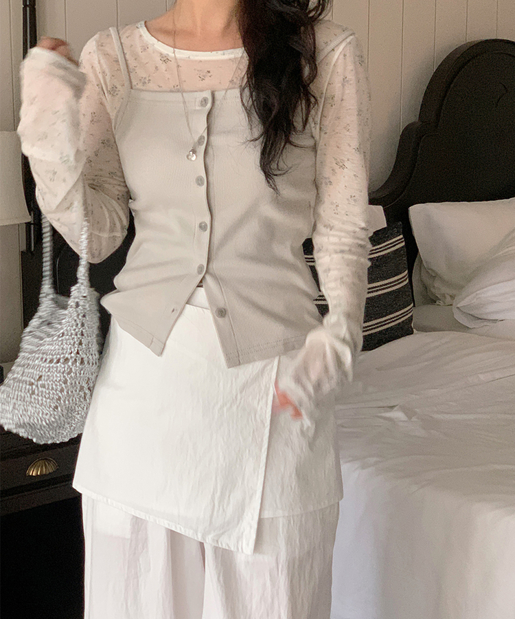 ラップスカートパンツ IVORY