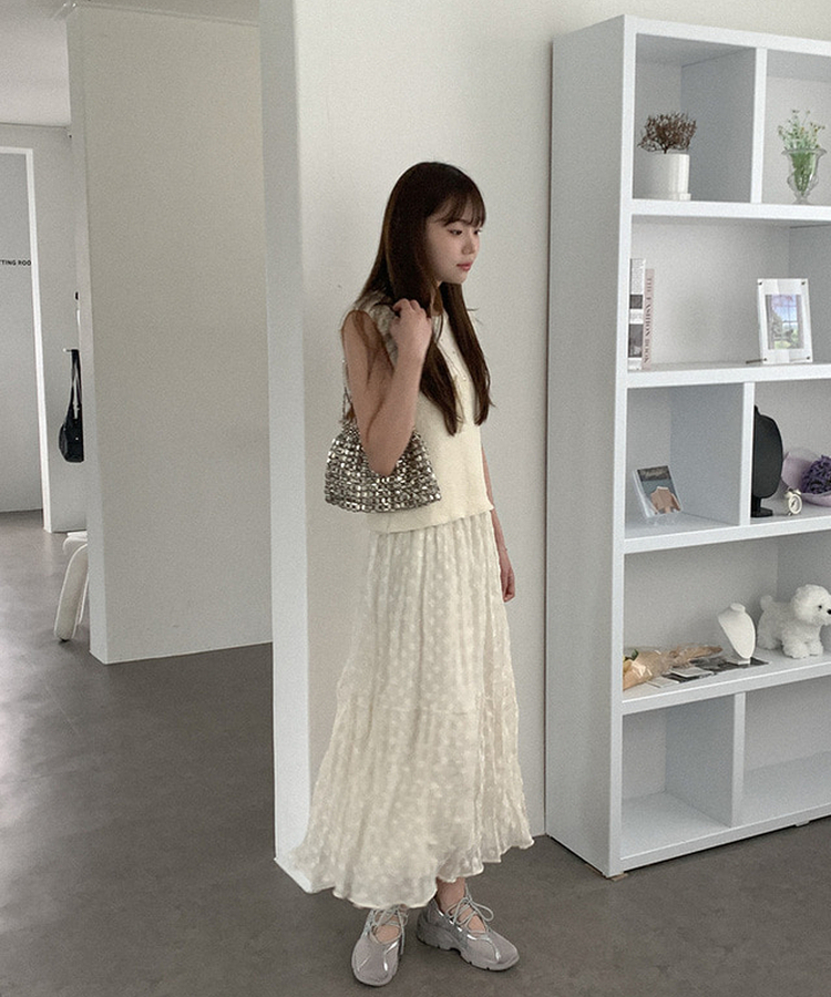 レースアップスニーカー SILVER