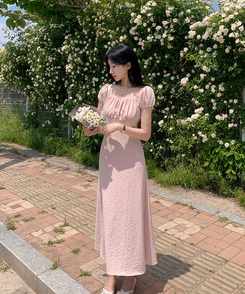 ロングワンピース フラワーロングワンピース PINK