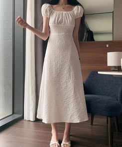 ロングワンピース フラワーロングワンピース IVORY