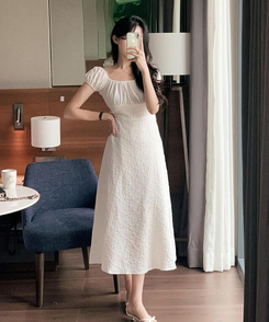 ロングワンピース フラワーロングワンピース IVORY