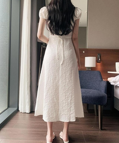 ロングワンピース フラワーロングワンピース IVORY