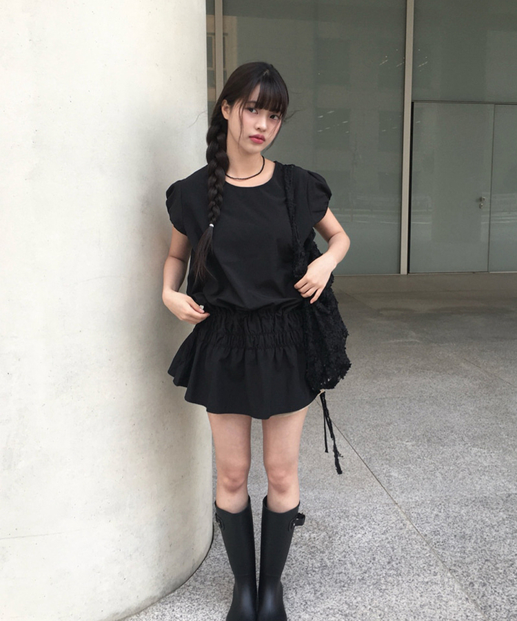 my first Katie シャーリングミニワンピース my first Katie シャーリングミニワンピース （セール】2WAY
