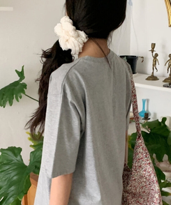 ヘアアクセサリー レースシュシュスヘアバンド IVORY