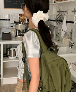 ヘアアクセサリー レースシュシュスヘアバンド IVORY