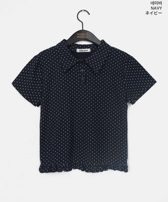 半袖Tシャツ ドットフリル半袖Tシャツ