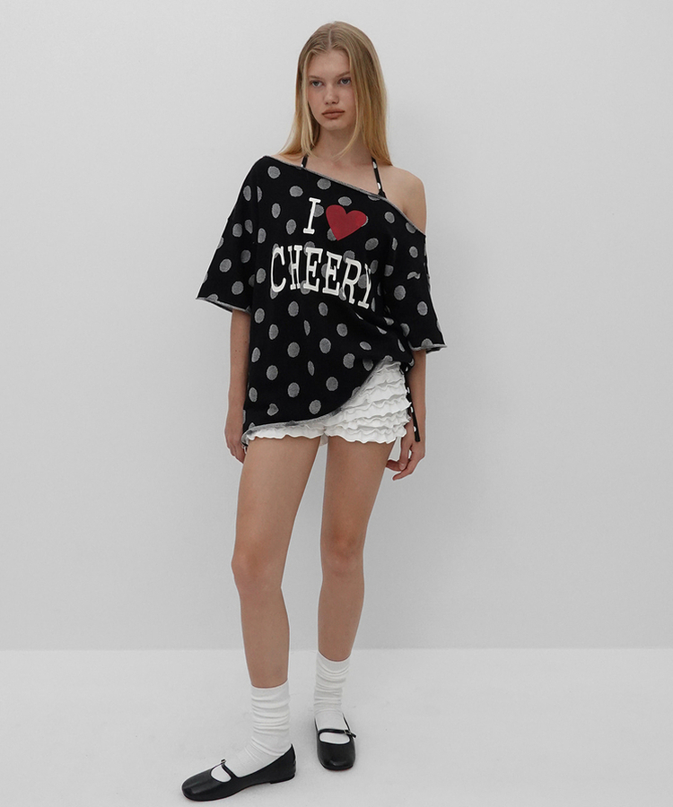 ティアードバンディングショートパンツ WHITE