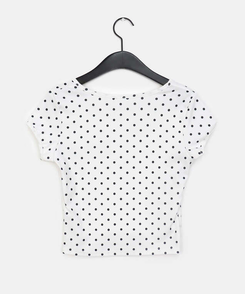 半袖Tシャツ ドットボタンシャーリング半袖Tシャツ