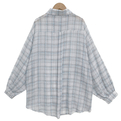 シャツ シースルーチェックシャツ
