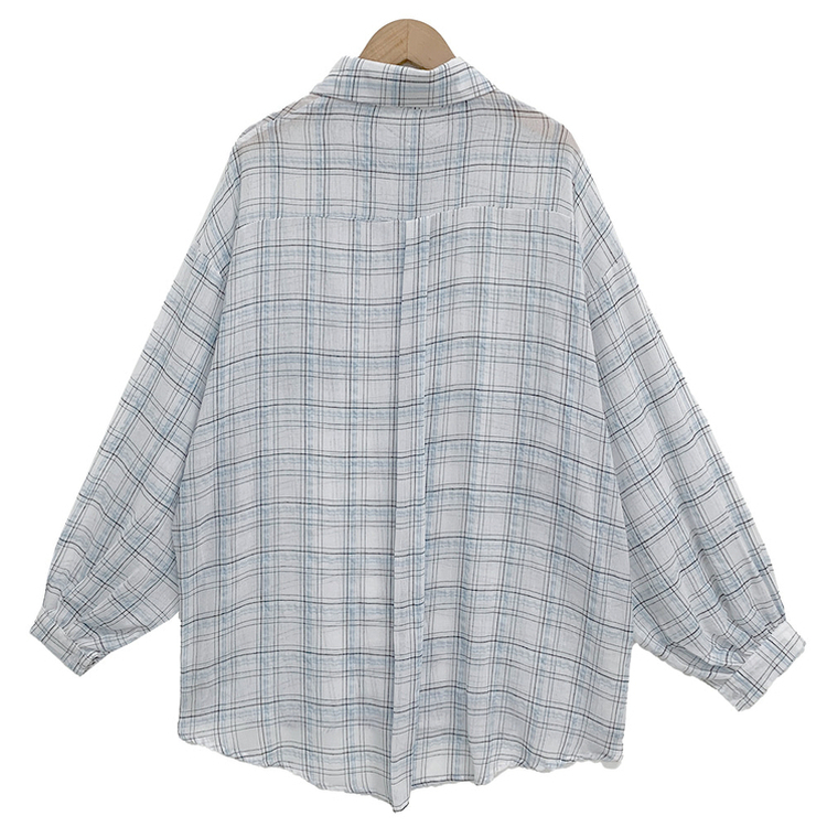 シースルーチェックシャツ